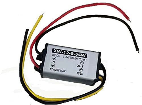 Blackr Convertidor de alimentación reductor de 12 V a 9 V CC, 6 A 54 W CC Buck fuente de alimentación cambiador de voltaje regulador