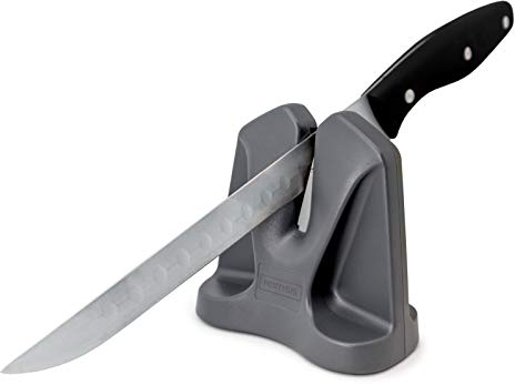 Nerthus FIH 527 - Afilador de cuchillos profesional, afilador de cuchilos con base antideslizante con guiado para una afilado fácil y rápido