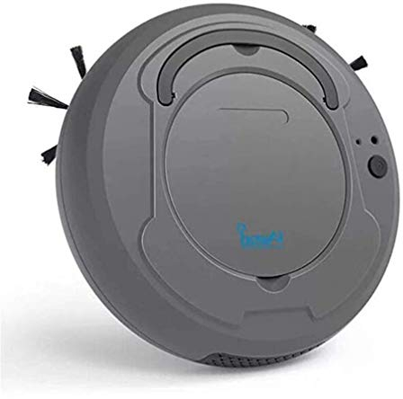 LG&S Aspirador Robot, Barredora de Piso de succión Fuerte automática para Azulejos de Alfombra para el hogar Cuidado del Cabello para Mascotas,Gris