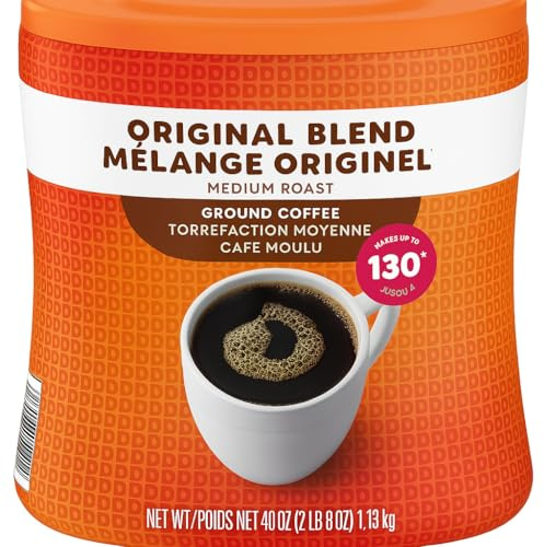 Dunkin Donuts Original Blend Medium Roast Ground Coffee Canister 1.27kg (45 OZ)