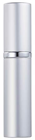 AsaNana Perfume Atomiser, Refillable & Travel Size Perfume Bottle, Leaking Proof,Bottom Pump without Funnel, Luxurious Small women and men, 5ml (Cla.-Silvery)