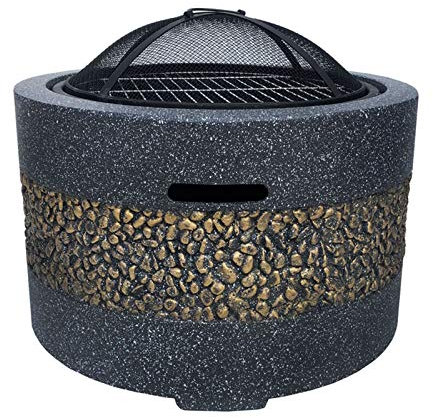 Brasero Barbacoa 3 en 1 Brasero de Exterior Fuego al Aire Libre Grande Hoguera de leña Patio y Parrilla