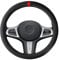 Copri volante universale per auto in pelle scamosciata, diametro 37-38 cm, morbido, contiene 8 contrassegni colorati.