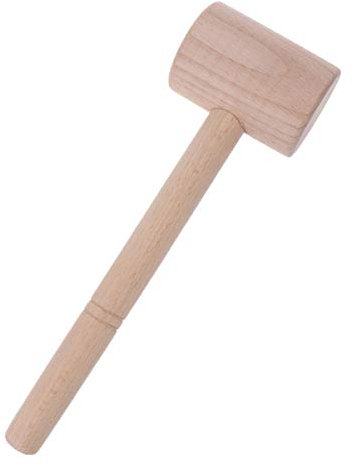 Amosfun 1pc Small Wooden Mallet Wooden Crab Sticks Natural Hardwood Crab Hammer for Chocolate Cracking