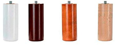 Aznar Patas para somier y tapi 15 cm - 6 Patas Madera Cerezo