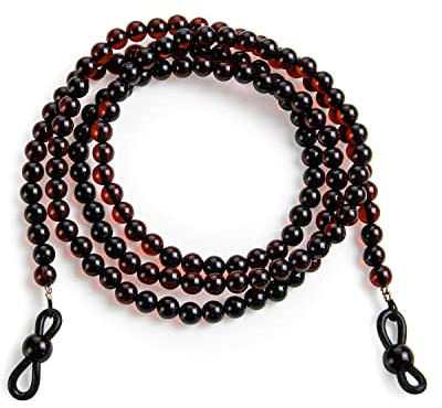 Amber Culture Bernstein Brillenbänder – Handgefertigte Brillenkette Sonnenbrille aus Baltischem Harz, 29 Zoll / 75 cm, Halter, Lanyards, Brillenhalteschnur
