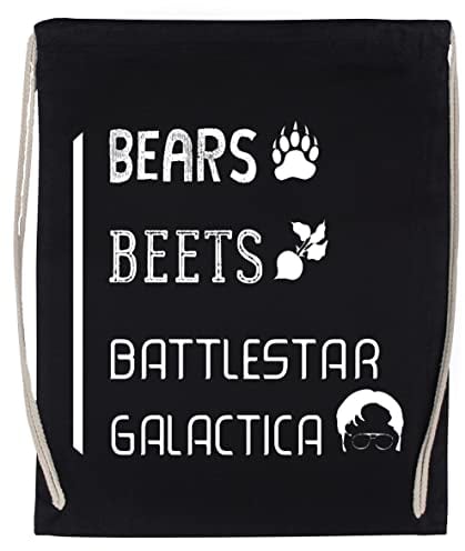 Wigoro Bears Eat Beets - The Office Fitnessstudio Reisen Tasche Kordelzug Schwarz Gym Travel Bag