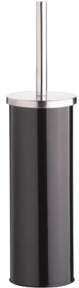 Blue Canyon Toilet Brush & Holder for Bathroom, Flexible Toilet Bowl, Stainless Steel Brush Head for Deep Cleaning, Compact Size, Elegant Design with Holder–Black