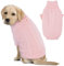 Hjumarayan Hundepullover - Schlicht & Elegant Pullover Hund, Warme Hundepullover Mittelgroße Hunde mit Geschirrloch für Leine, Schöner Hundepulli mit Beinen für Französische Bulldogge (Rosa M)