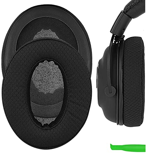 Geekria Komfort-Ersatz-Ohrpolster aus Netzstoff für Logitech G Pro, G Pro X, G Pro X League of Legends Edition-Kopfhörer, Ohrpolster, Headset, Ohrmuscheln, Reparaturteile (schwarz)