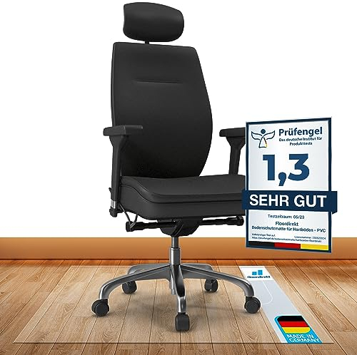 Floordirekt Bodenschutzmatte für Hartböden - Neo - transparente Bürostuhlunterlage Bodenmatte Stuhlunterlage - Stärke: 1,5 mm (Transparent, 150 x 200 cm)