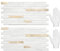 STICKGOO 20 Sheets Peel and Stick Backsplash Tile, Stick on Backsplash for Kitchen and Bathroom, White Sandstone Look PVC Mixed Metal Gold Self Adhesive Wall Tiles