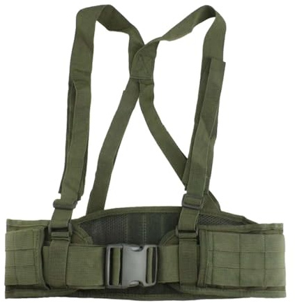 DONGKER Tactical Battle Belt, Molle Kampfgürtel mit Geschirr, Einstellbare Airsoft Combat Duty Belt mit abnehmbarem Gurtzeug für das Training im Freien, Taktische Gurte