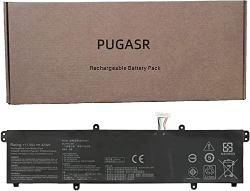 PUGASR B31N1911 C31N1911 Laptop Akku Kompatibel mit Asus VivoBook Flip 14 A413FA K413EA M413DA S413DA F413JA TM420IA TM420UA TP420IA TP420UA TP470EA TP470EZ X421DA X421IA X421UA 11.55V 42Wh
