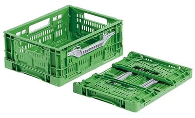 DIE BOX FABRIK Gemüse/Obstkiste klappbar 400x300x160 mm | Klappbox durchbrochen | Stapelbox für Obst- und Gemüse | Klappkiste | Transportbehälter (2)