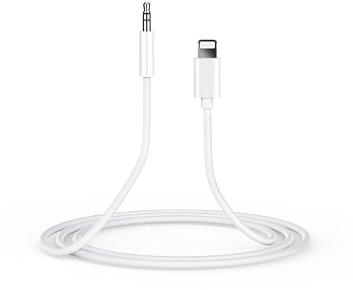 Aux Kabel iPhone 14, Apple MFi Zertifiziert Lightning auf 3,5 mm Kopfhörerbuchse Adapter Stecker AUX Stereo Audiokabel Kompatibel mit iPhone 14 13 12 Pro Max 11 Pro Max XS für Fahrzeuge