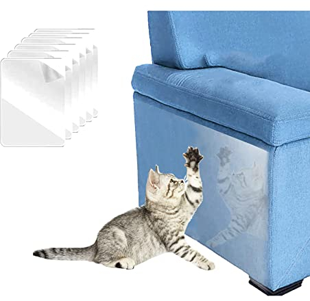 6 Stück Kratzschutz Sofa Katze, Kratzschutz Klebefolien für Katzen,Katze Kratzschutzfolie für Sofa Möbel Tür Kratzschutz,Kratzfesten Schutzfolie für Sofa Wand Tür und Möbel