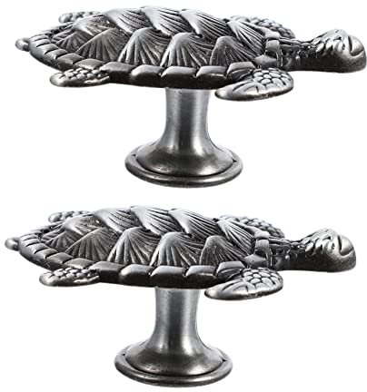 DOITOOL 2pcs Handle Turtle Drawer knobs Turtle knob Ocean Door knob Drawer pulls knobs Brass Animal pulls sea Cabinet Door knob Chest of s Zinc Alloy