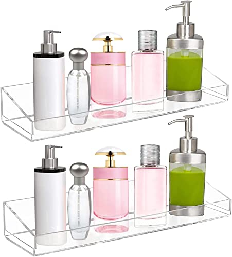 Acryl Badregale, Acrylregal Transparent Wandmontage Duschablage Ohne Bohren Extra Dickes Acryl Duschregal Klar Lagerung Display Regal