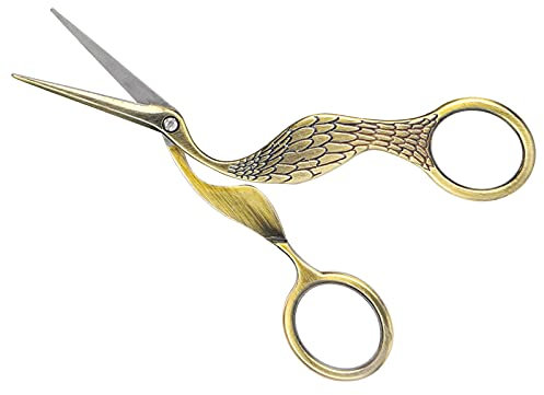 Bastelschere, Schnittgarn, Retro-Schere, Vögel, Teeschere, Spitze, Faden, Stickerei, Edelstahlschere (Bronze)