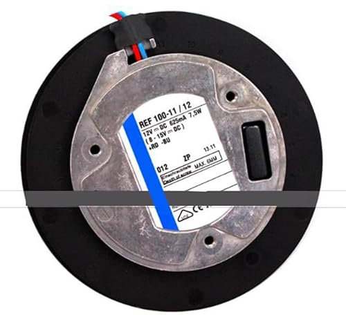 Zyvpee 100mm REF100-11/12 12Vdc 7.5W 2 Wires Purifier Waterproof Fan 100x25mm