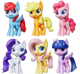 My Little Pony Komplette Sammlung von 6 Figuren. Twilight Sparkle, Rarity, Princess Cadance, Gusty, Fizzleshake und Sunset Shimmer, Mehrfarbig