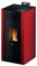 Pegaso Mira 16 - Stufa a pellet idro da 16 kW Rosso