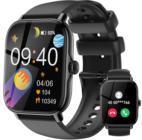 Smart Watch for Men Answer/Make Call - 1.85'' Smartwatch, Watches with 111+ Sports Modes, IP68 Waterproof, Step Counter, 7/24h Heart Rate Blood Oxygen Sleep Monitor Compatible With Android iOS