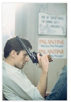 AAVEDA Leinwandposter Taxi Driver Robert De Niro 5.1 cm, Schlafzimmer-Dekor, Sportlandschaft, Büro, Raumdekoration, Geschenk, ungerahmt, 40 x 60 cm