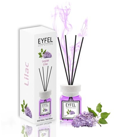 EYFEL Reed Diffusers for Home – Lilac Reed Diffuser Set 4.05 fl oz Oil Diffuser Sticks, Bathroom Diffuser, Home Fragrances, Scented Sticks, Home Décor