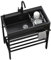 Fregadero Comercial Exterior Jardin con Grifo,Fregadero de Cocina de Acero Inoxidable,Fregadero Independiente,Pila Lavadero Multifuncional,para Restaurante Garaje Lavadero Patio Trasero (Size : 60x45