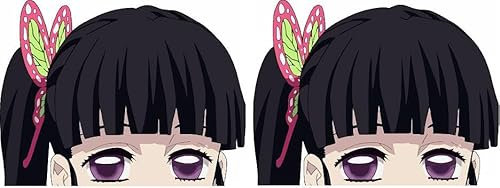 Anime Peeker Sticker für Auto, Laptop & Co - 2 Stück, 12 cm - Wetterfest & UV-beständig (Kanao)
