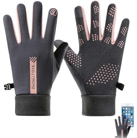 MXHBSTP Waterproof Gloves, Cycling Gloves, Touchscreen Running Gloves Warm Winter Gloves for Men And Women, Hiking Gloves for Football/Mountain/Biking/Cycling/Rugby/Running/Hiking