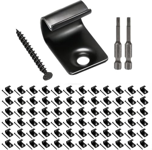 Lot de 100 fixations robustes dissimulées pour terrasses en acier inoxydable