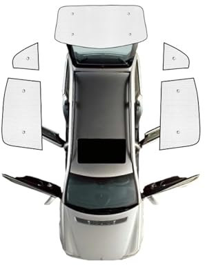 Parasol Interior Parasol Completo Coche Alfombrilla Parasol Forro Visera Ventana Lateral Parasol Cubierta Para VW Para Touran 5T 2016 2017 2018 2019 2020 2021 2022 2023 Parasol Parabrisas Coche(Rear s