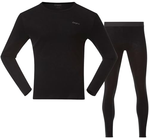 Bergans Herren Allround Merino Unterwäsche Set, Black, XL