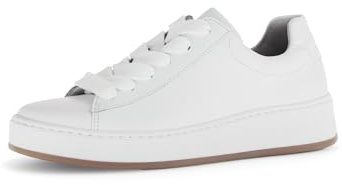 Gabor Damen Low-Top Sneaker, Frauen Halbschuhe,Strassenschuhe,Freizeitschuhe,Turnschuhe,Laufschuhe,schnürschuhe,schnürer,Weiss,38 EU / 5 UK