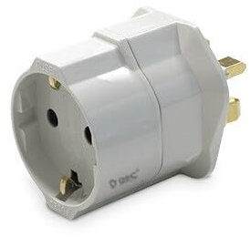 Adaptateur Secteur UK vers EU - Compatible avec Les appareils de Voyage, Permet la Connexion sécurisée d'équipements électroniques en Europe.