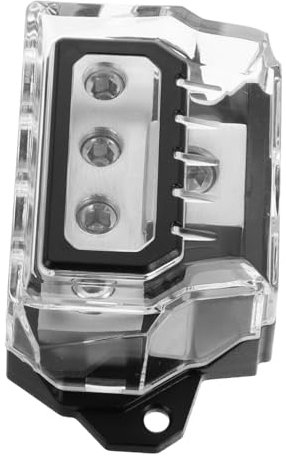 SEWOART 4 Automobile Branching Seat Car Amplifier Distribution Block Car Audio Power Distributor Power Splitter Block Car Audio Amplifier Ground Block Zinc Alloy Nickel Plating