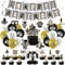 Obussgar Schach Geburtstag Party Dekorationen - Schach Party Zubehör einschließlich Happy Birthday Banner, Spiralen, Cake Toppers, Tisch Centerpieces, Luftballons (LQ)