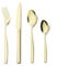 Alata Bristol Stainless Steel Polished Champagne Gold Cutlery Set 8 Persons, Cutlery 32 Pieces, Shiny, Dishwasher Safe