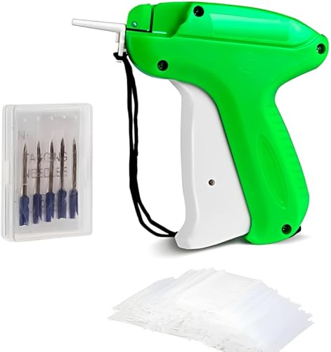 CUEMOON Etikettierpistole für Preisschilder und Preise, mit 5 Ersatznadeln und 5 cm langen Nadeln 2500 Fäden pro Schaufel für Kleidung, Etiketten, Hüte, Geschäfte, Preisschild