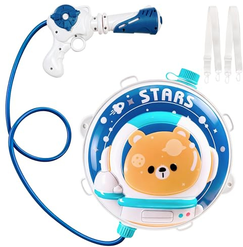 Rucksack-Wasserpistole, Wasserpistole Bär Astronaut, Kinder Pistole Mit Rücken Tank Wasser Spritze Soaker Spielzeug- Geschenk für Sommerspiele im Freien Pool Strandspaß und Familienaktivitäten