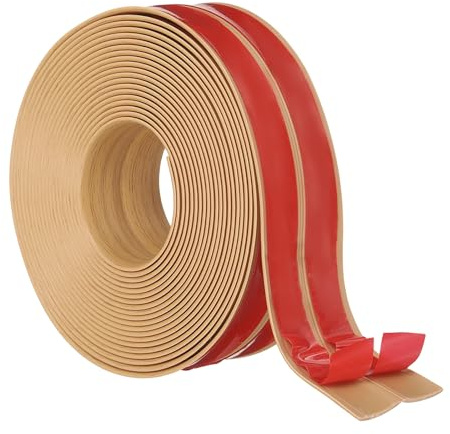 PATIKIL 6cmx6 m Wall Corner Protector Edge Protector Yellow Oak Grain | Self Adhesive Wall Corner Guard Flexible Peel and Stick Molding Trim for Ceiling Countertop