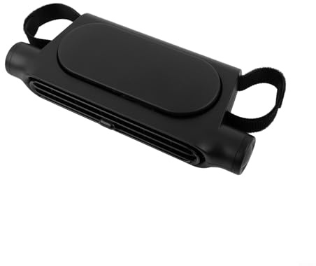 USB wiederaufladbarer Auto-Ventilator mit 3000 mAh, tragbarer Autositz-Ventilator mit Dual-Turbinen-Design, verstellbare hintere Kopfstütze, Kühler für Baby und Haustier (schwarz)