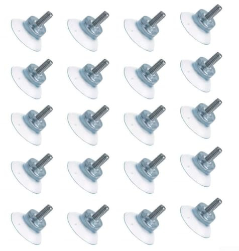 12er Set Saugnäpfe 6mm Glastisch Auflagen - Rutschfeste Gummi Pads für Tischplatten für deko Organisation