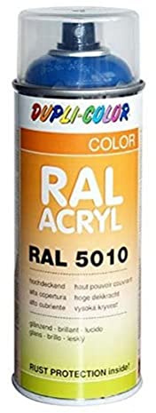 Dupli-Color 349584 RAL-Acryl-Spray 5010, 400 ml, Enzianblau Glanz