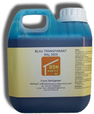 DonHütte Beize Holzbeize Blau 1000 ml RAL 5005 für Möbel, Türen und Böden