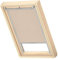 VELUX Original Dachfenster Sichtschutzrollo für M06 / 306, Sandbeige, mit Grauer Führungsschiene