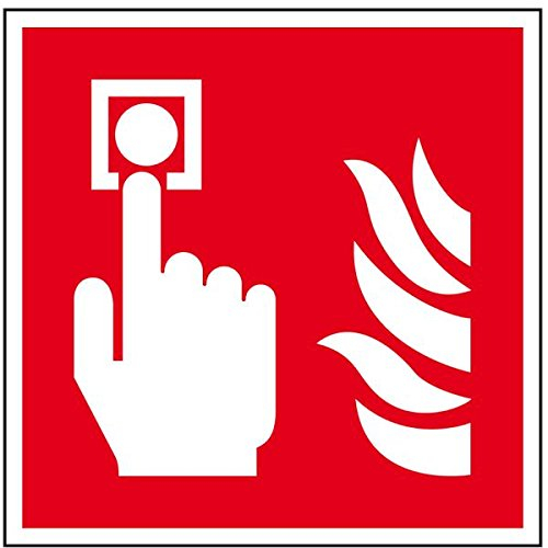 LEMAX® Brandschutzschild Brandmelder, ASR/ISO, Kunststoff, 200x200mm